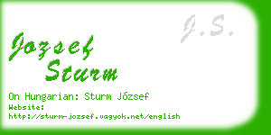 jozsef sturm business card
