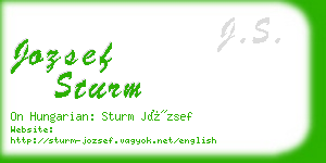 jozsef sturm business card